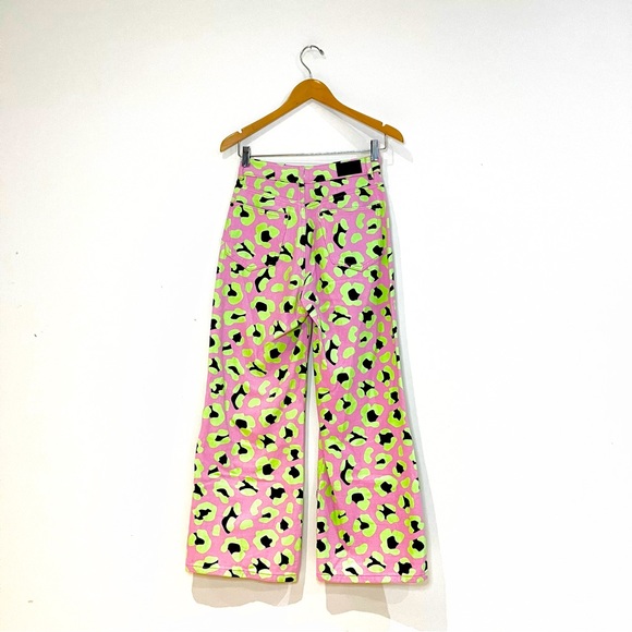 Heyley elsaesser x Simons animals print, pink, green and black pants folk fit - Picture 4 of 5